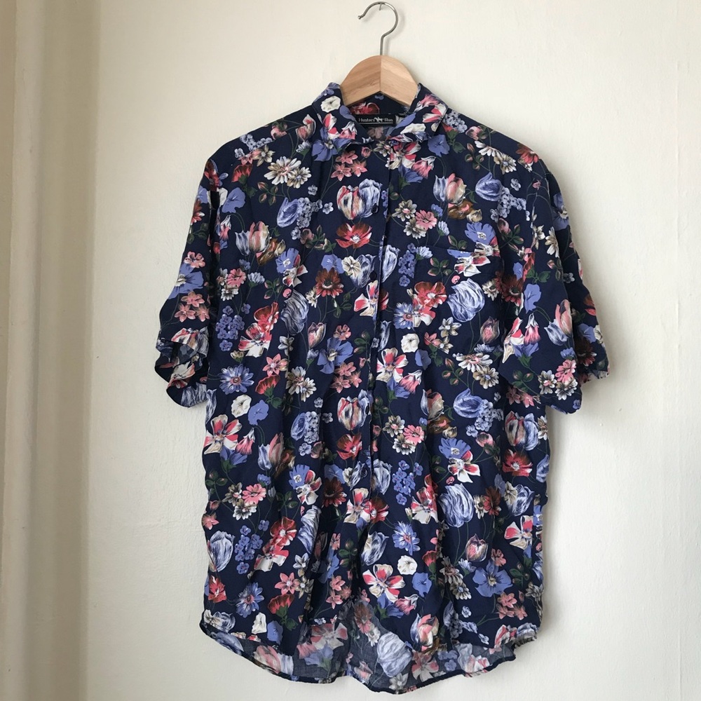 Hunters Run men’s floral short sleeve button up